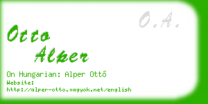 otto alper business card